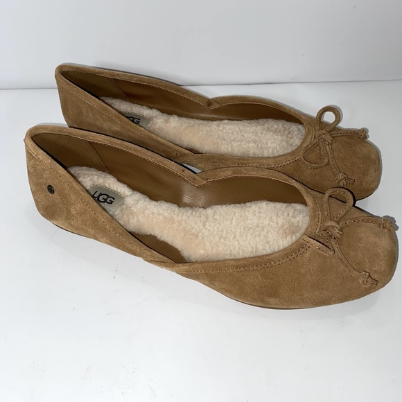 UGG Shoes - SOLD NEW UGG LANE GENUINE SHEARLING LINE SUEDE FLA